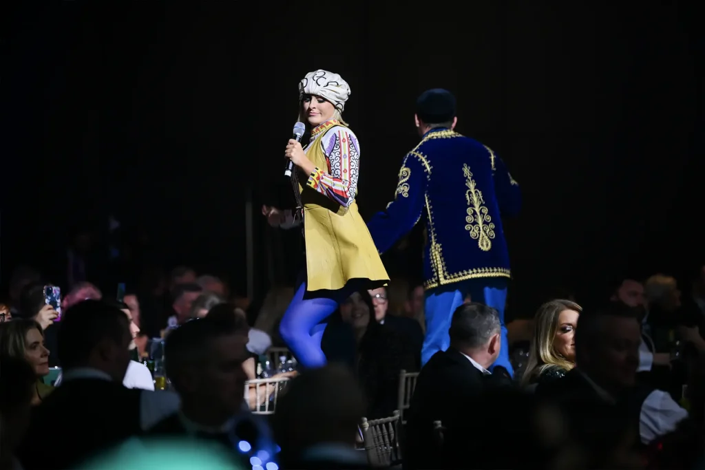 Peter Corry Productions performer at a corporate event for Hendersons group in Northern Ireland