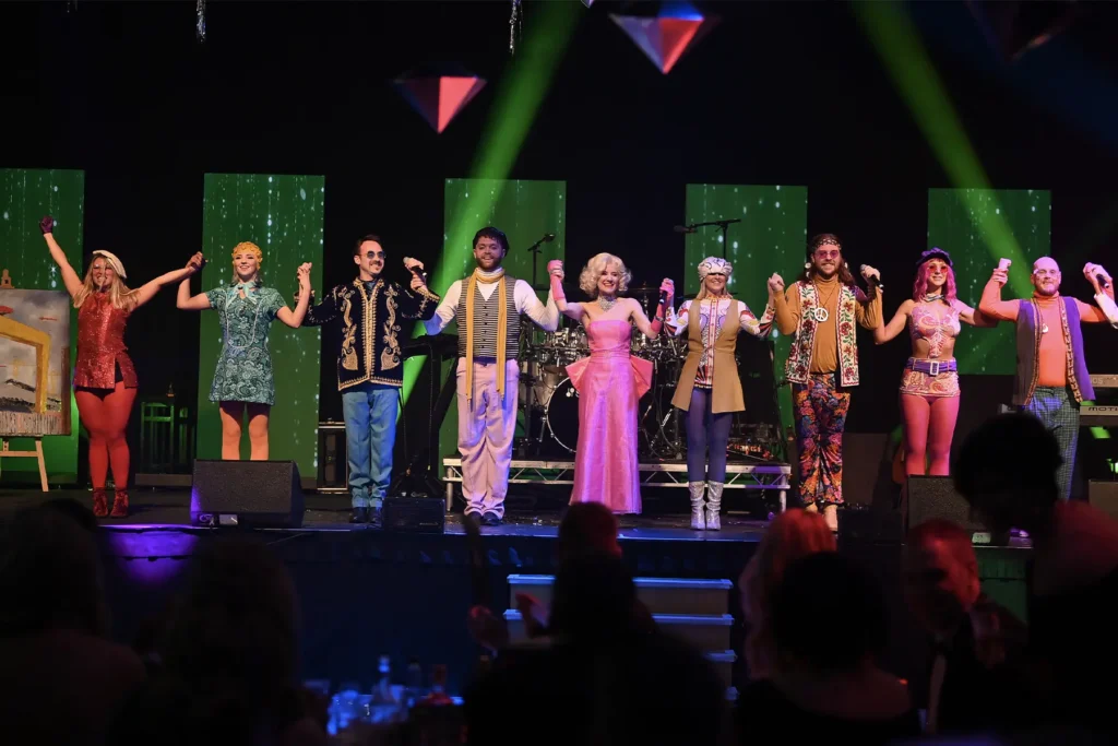 Peter Corry Productions performers at a corporate event for Hendersons group in Northern Ireland