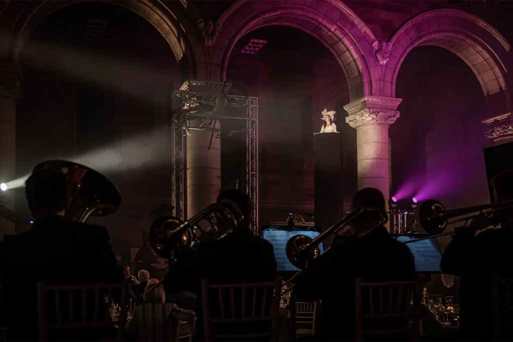 Peter Corry Productions performer at a corporate event for Lunns Jewellers in Northern Ireland