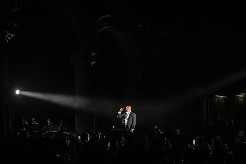 Peter Corry Productions performer at a corporate event for Lunns Jewellers in Northern Ireland